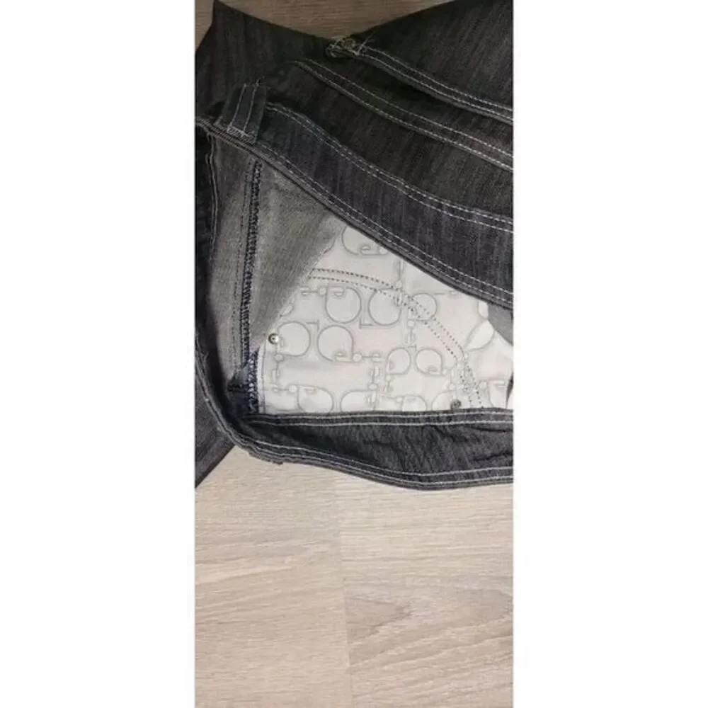 Bebe Jeans‎ Women's Dark Wash Stretch Double Button Slim Crop Jeans Size 28